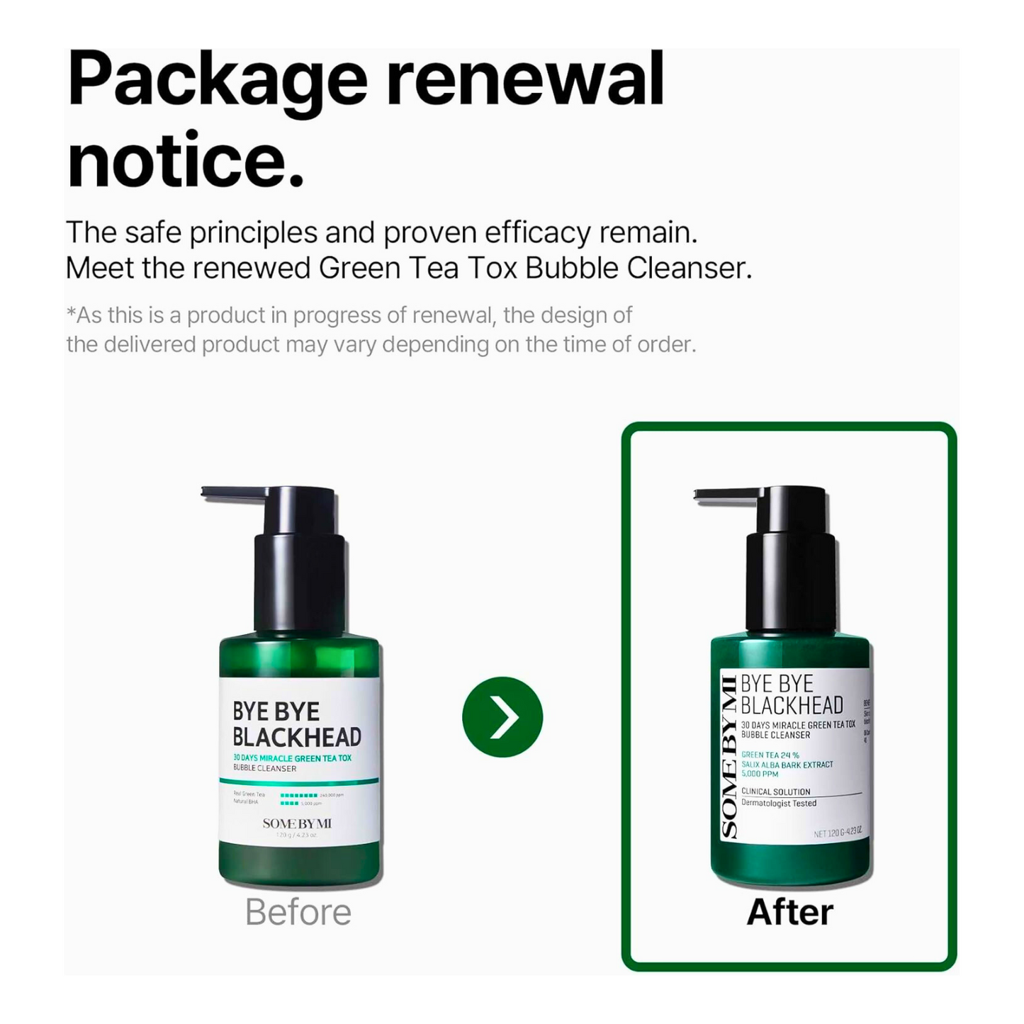 SOMEBYMI Bye Bye Blackhead 30 Days Miracle Green Tea Tox Bubble Cleanser