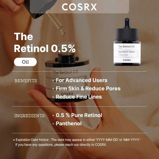 Cosrx The Retional 0.5 Oil Super Vitamin E + Squaiane