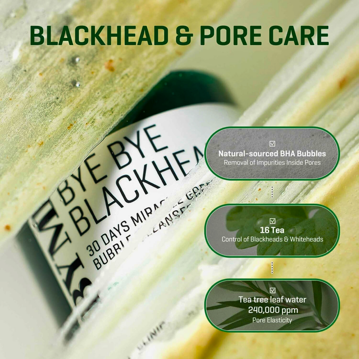 SOMEBYMI Bye Bye Blackhead 30 Days Miracle Green Tea Tox Bubble Cleanser
