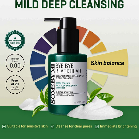 SOMEBYMI Bye Bye Blackhead 30 Days Miracle Green Tea Tox Bubble Cleanser